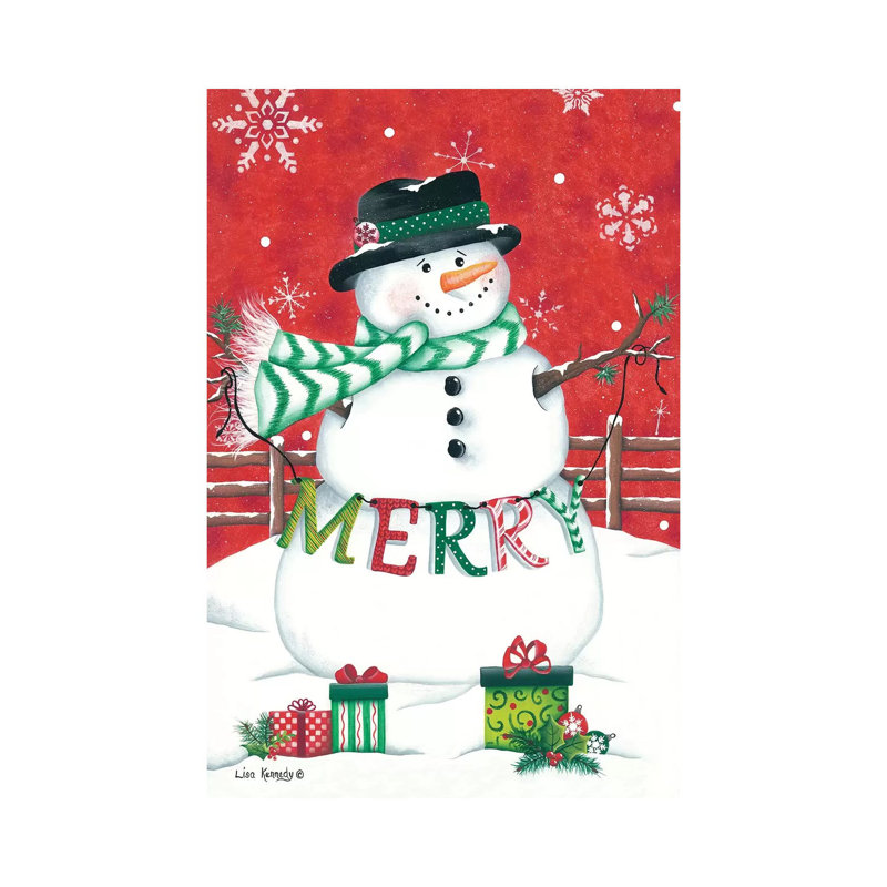 Hope Snowman by Lisa Kennedy - Wrapped Canvas Print, 101.6 cm H x 66.04 cm W x 1.91 cm D