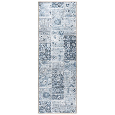 Tapis intérieur patchwork en polyester tissé à la machine