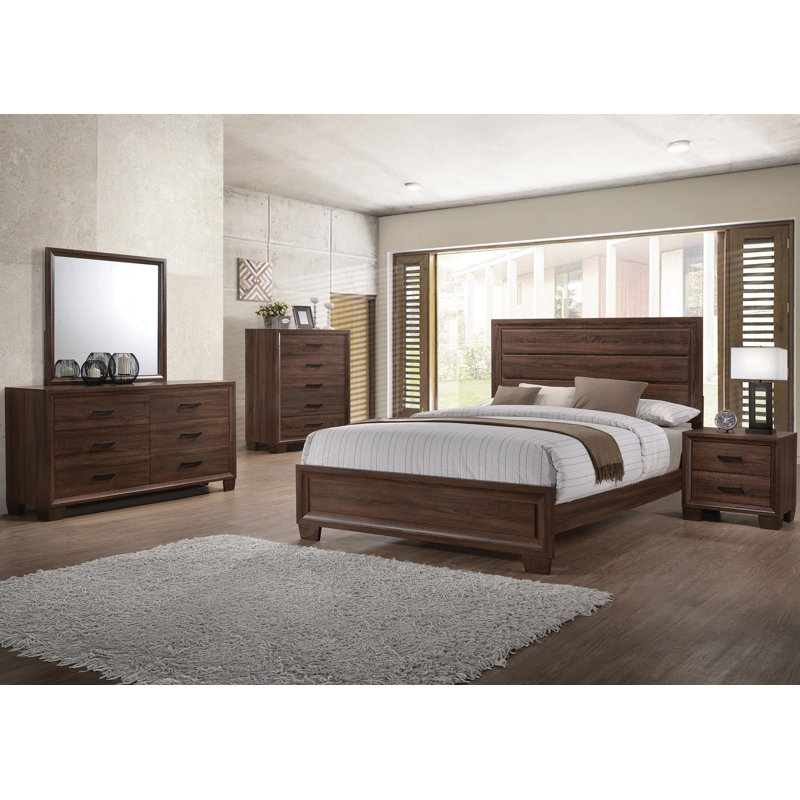 Ensemble de chambre à coucher grand lit 5 pièces Khali