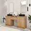 Ensemble de meuble-lavabo double 64 po avec comptoir en céramique Bellmead-1809832838