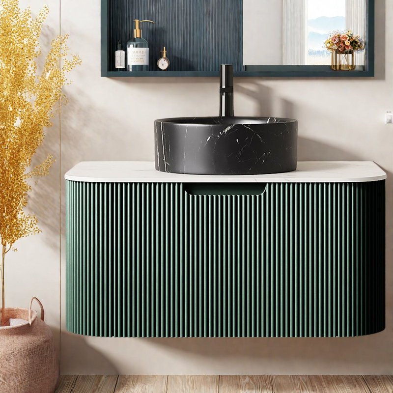 Meuble-lavabo moderne (avec meuble-lavabo et lavabo) avec rangement