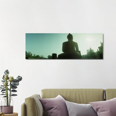 Low Angle View of a Statue of Buddha, Sukhothai Historical Park, Sukhothai, Thailand #2 1 Piece Wrapped Canvas Panoramic Wall Art