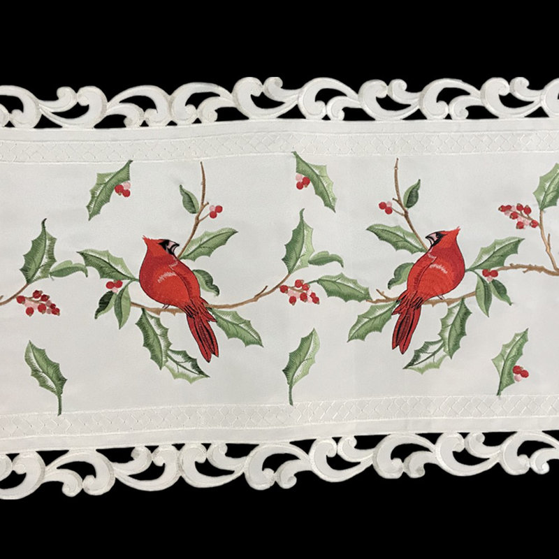 Red Cardinals 16X36" Runner, 45" L x 16" W