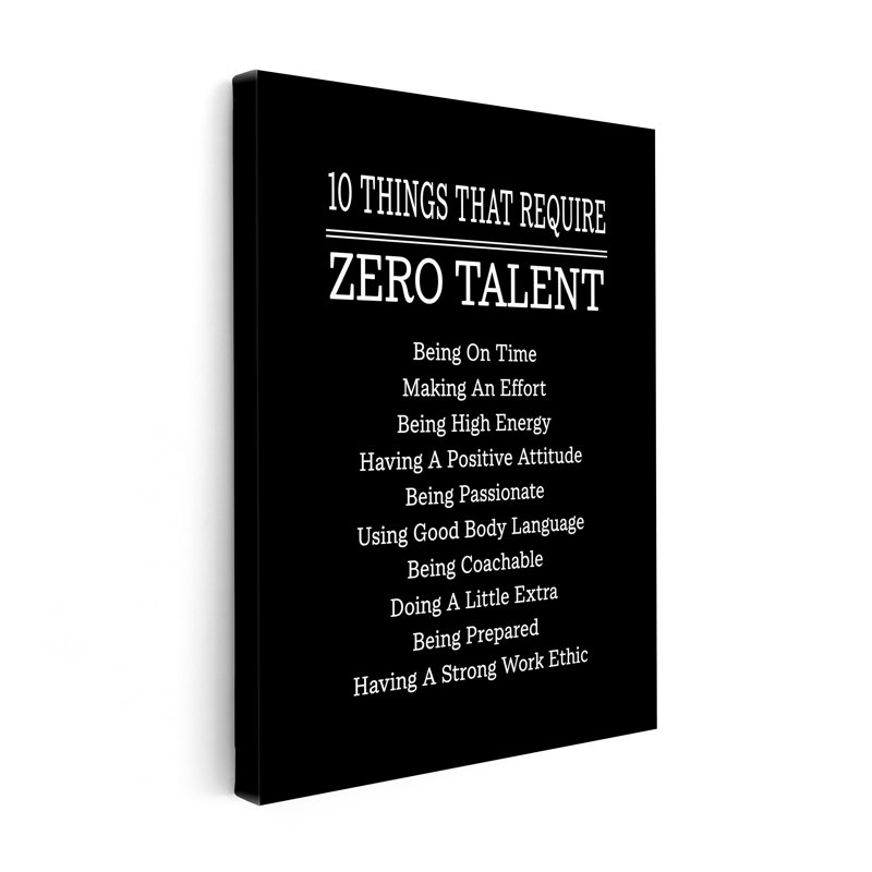 10 choses qui ne nécessitent aucun talent, Sans cadre, Canevas, H 18 po x l 24 po
