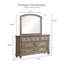 Commode l 7,5 po avec miroir Ikko