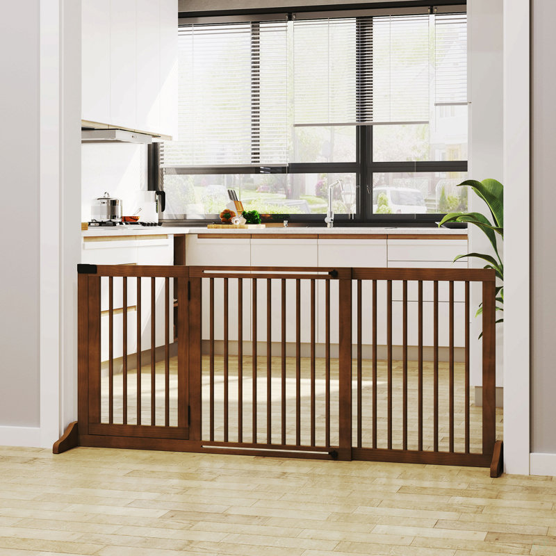 Barrière pour animaux Pawhut, Brun