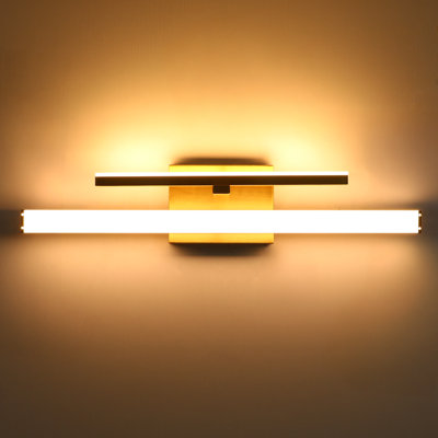 24" Integrated Dual Light Bar, Dimmable LED Vanity Light with 3 Adjustable Color