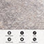 Tapis gris Elise - lavable à la machine, texture à poils plats avec envers antidérapant-1839681204