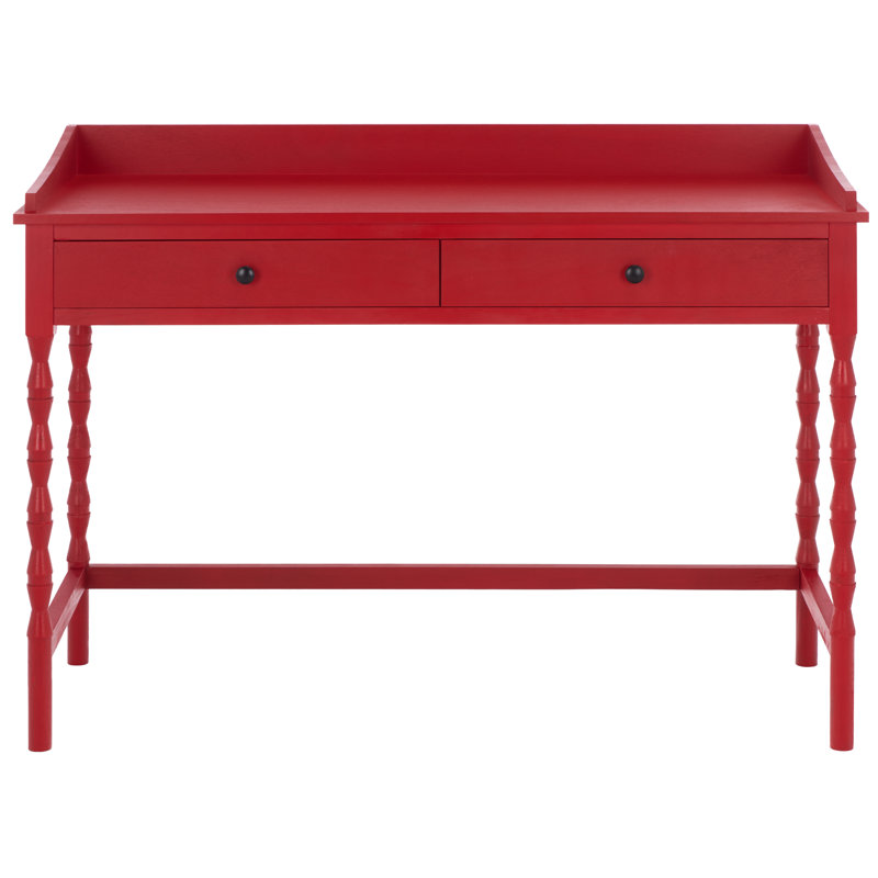 Bureau d'écriture avec tiroirs Mia, Rouge vif