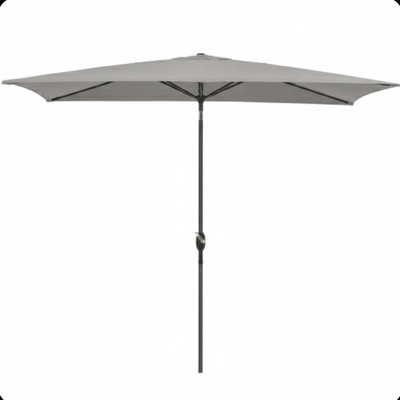 6.5 x 10 ft Turquoise Rectangular Patio Umbrella with Crank, Tilt, and UV-Resistant Canopy for Outdoor Shade