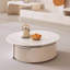Table basse légère et luxueuse de style crème