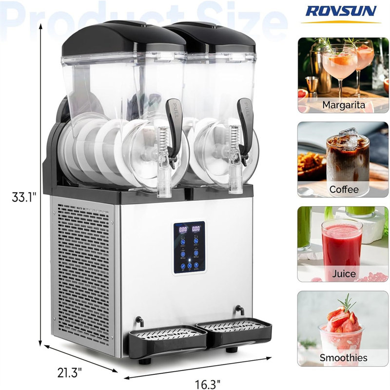 Machine à barbotine 8 gallons 110V 1000W en acier inoxydable