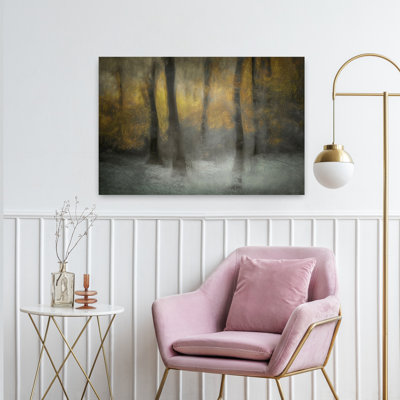 Dancing Trees Abstract Contemporary Autumn Forest Wall Art by Nel Talen - Wrapped Canvas Print
