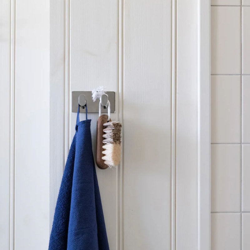 Crochet auto-adhésif pour serviettes de bain, Chrome poli