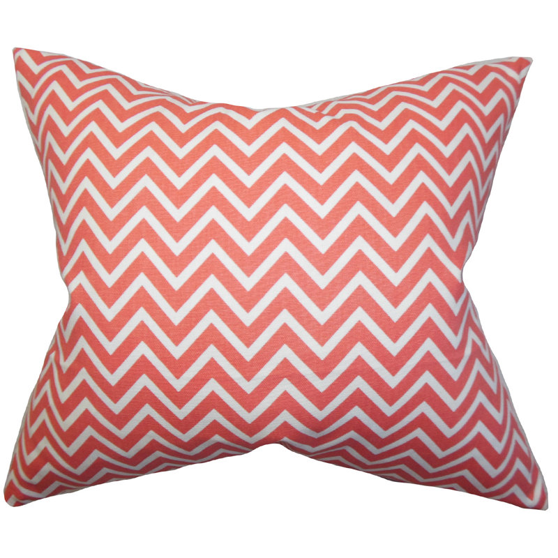 Coussin en coton en zigzag xayabury, H 20 po x l 20 po