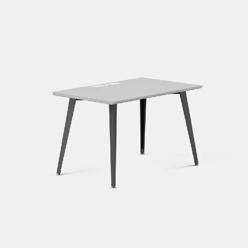 Office Desk, 30" H x 48" W x 24" D, Charcoal, Fog