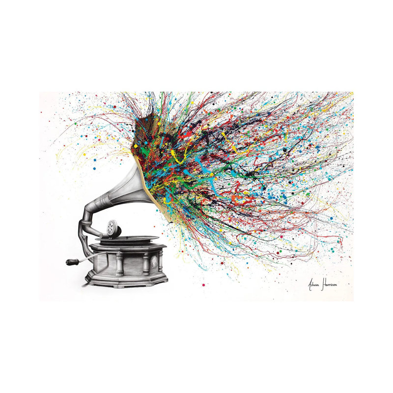 «Radical Rhapsody» par Ashvin Harrison, reproduction, H 26 po x l 40 po x P 1,5 po, Toile tendue, Non