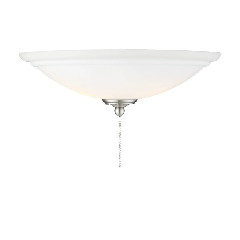 Ensemble de 2 lumières pour bol de ventilateur de plafond, Étain brossé
