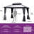Outdoor Aluminum Hardtop Patio Gazebo with Curtain and Netting-93931797