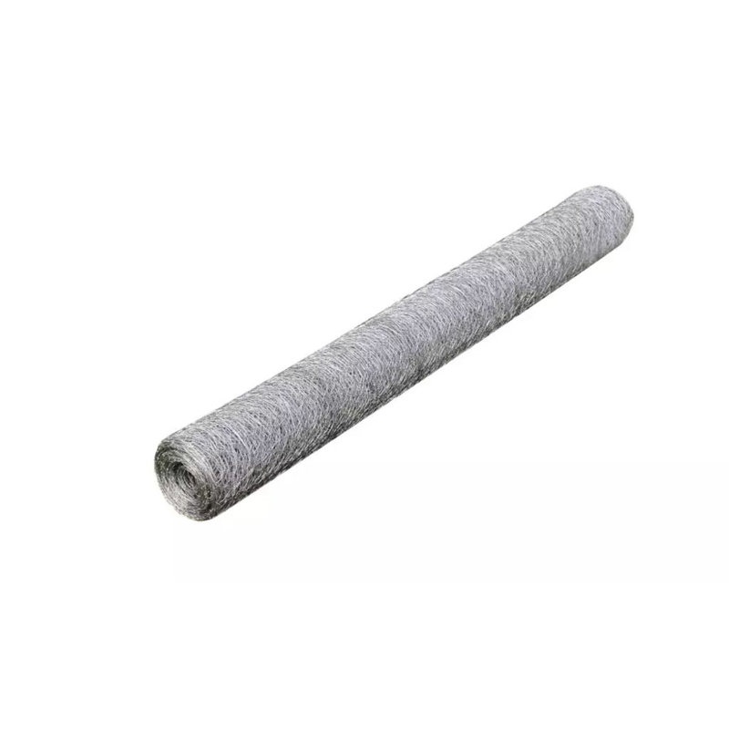 Chicken Wire Fence with PVC Coating 25x1 m, Silver