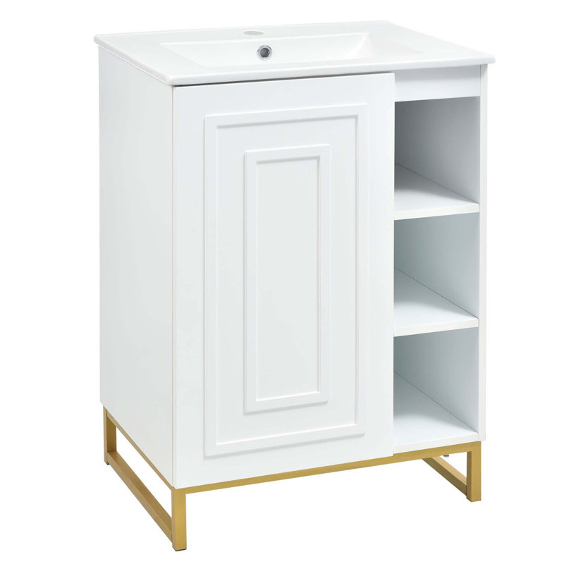 Toyo 24'' Single Bathroom Vanity with Ceramic Top