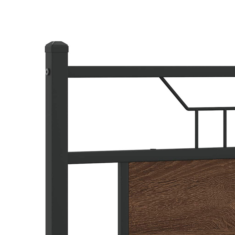 Bed Frame Without Mattress Engineered Wood, Kingsize (5'), Brown Oak