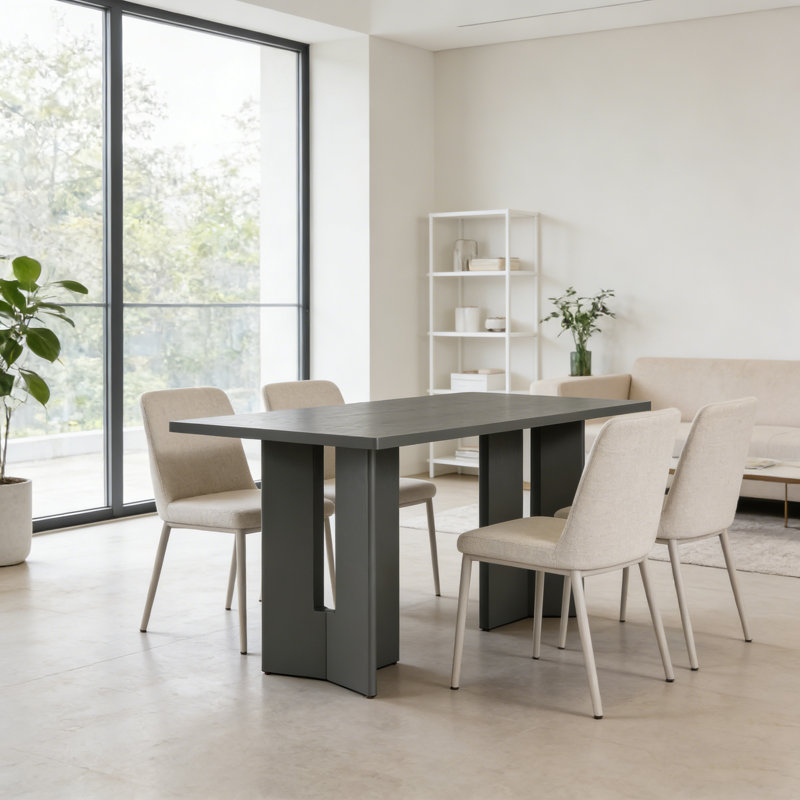 Table de salle à manger 60 "Farmhouse, Gris