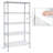 NSF Adjustable Height Wire Shelving Unit w/ Liner, 30”L x 14”W x 59”H, Black-1948620770