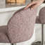 Chaise à dossier solide rose argenté (paquet de 2)