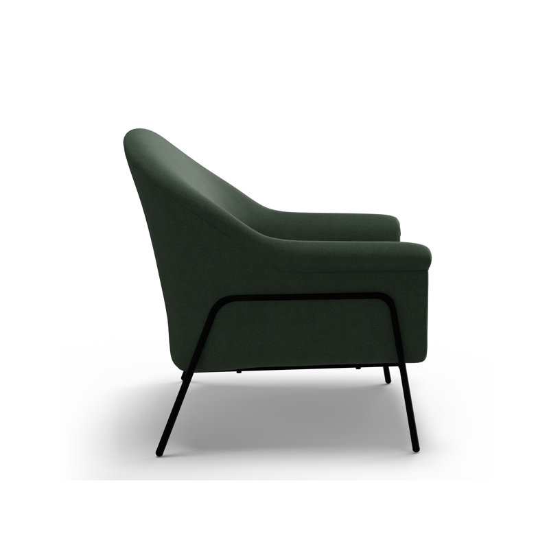 Accent Chair W/Black Metal Legs, Pine