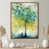 Toile avec cadre flottant brun