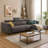 Panie Sectional Sofa, Adjustable Headrests, Right Chaise, Gray Fabric, 99 Inch-117559194