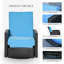 Fauteuil inclinable extérieur pivotant en osier, dossier inclinable, repose-pieds relevable, base pivotante à 360 °, coussins résistants à l'eau pour patio