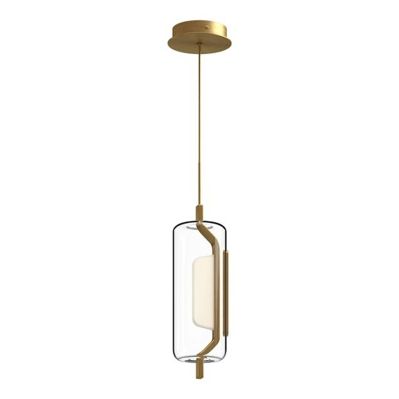 Hilo 1 - Light LED Single Pendant, Brushed Gold