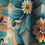 Vintage marocain Rich Tones Flowers I - Rideau damassé - Rideau occultant damassé - 1 panneaux-107535029