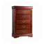Commode en bois massif de style transitionnel en cerisier foncé avec tiroirs à queue d'aronde anglaise - Solution de rangement pour meubles de chambre à coucher