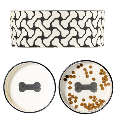10 Strawberry Street Herringbone Pattern Pet Dish, Small
