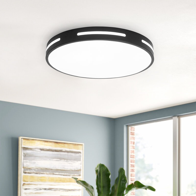 Elenta LED Flush Mount, Black
