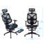 Chaise de bureau en filet avec repose-pieds