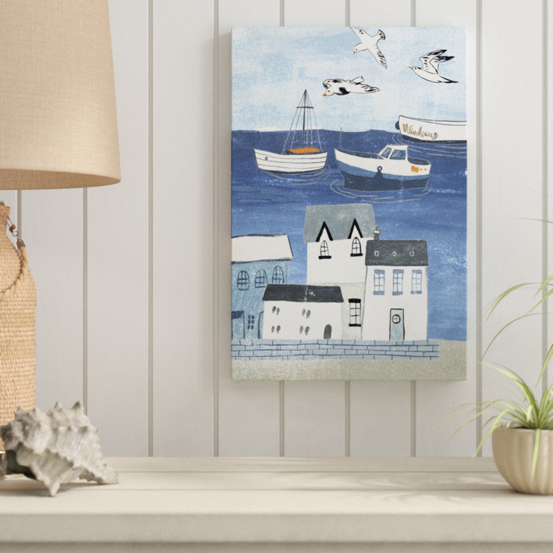 «Sailors Rest I», peinture sur toile, H 18 po x l 12 po
