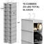 Ensemble de 2 organisateurs suspendus 10 tablettes, gris
