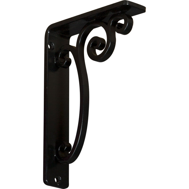 Support en fer forgé Avery (support central simple) (paquet de 2), 1,5 po x 8 po