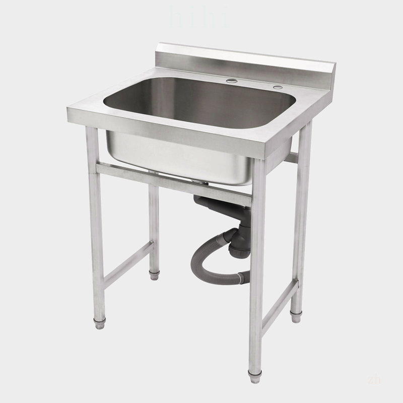 Évier utilitaire robuste en acier inoxydable 304, grande cuve, autoportant, idéal pour un usage commercial et domestique