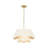 1-Light Bohemian Woven String Fabric Pendant with Double-Layer Petal Shade