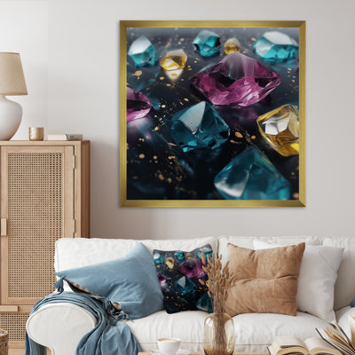 «Liddle», impressions sur toile mauves et vertes