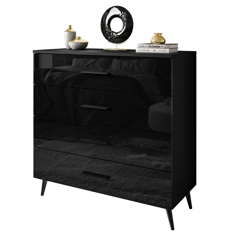 Ammie-Leigh 4 Drawer 95cm W Dresser, Black