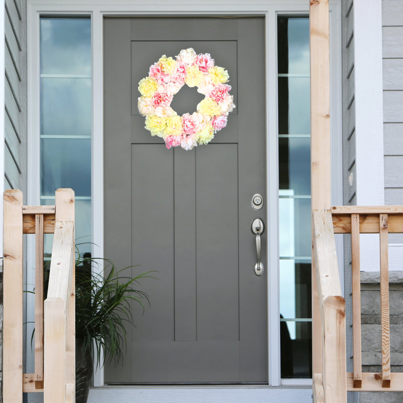 Couronne de pivoine artificielle 22 po