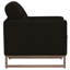 Chaise d'appoint noire avec pieds en métal