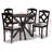 Erwin 5-Pc Dining Set in Grey Fabric and Dark Brown Finished Wood, 36.42'' H X 17.01'' W X 17.5'' D-1775825488