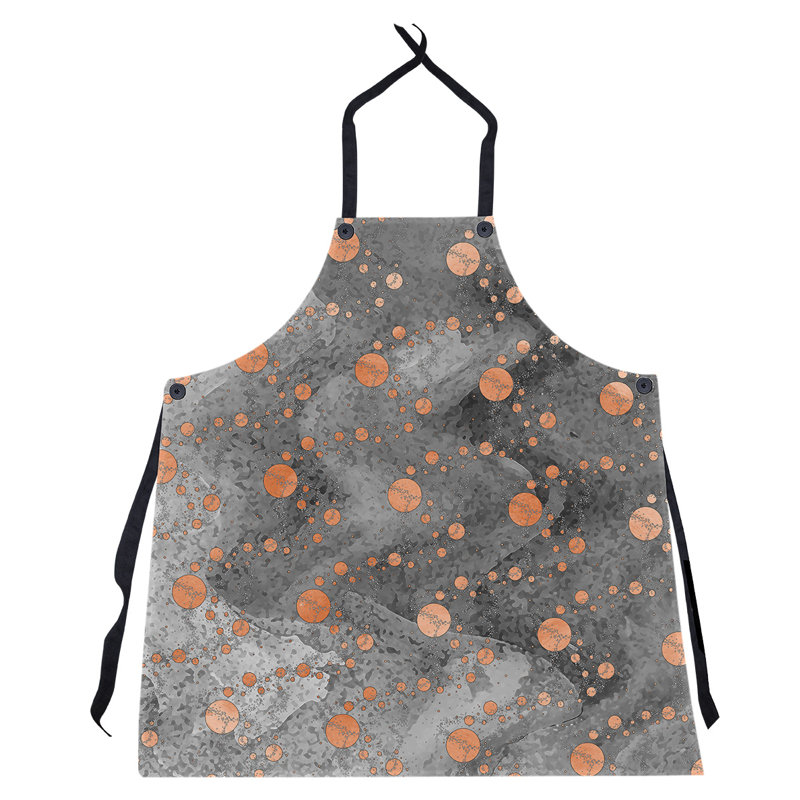 Tablier d’étoiles à la planète, Orange / Noir